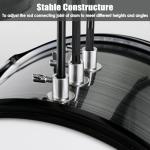 EASTROCK Junior Drum Set, 3 Piece 14'' Junior Drum sets for Drummer,Beginner, Drum Set for 5-7 Years Old with Adjustable Throne,Cymbal,Pedal,Drumsticks (Gray)