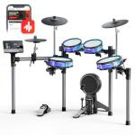 Donner Electric Drum Set with Lights and Touchscreen, Advanced Elctronic Drum Kit with 1126 Sounds, Customize Drum Pad Colors, Internal Rack Wiring, Gaming APP - BackBeat