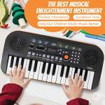 Kmise Mini Keyboard Piano 32 Key Small Portable Digital Electronic Keyboard with 30 Demo Songs Musical Gift for Beginners Kids(No Power Cord Included)