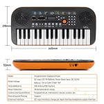 Kmise Mini Keyboard Piano 32 Key Small Portable Digital Electronic Keyboard with 30 Demo Songs Musical Gift for Beginners Kids(No Power Cord Included)