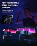 Donner Electric Drum Set with Lights and Touchscreen, Advanced Elctronic Drum Kit with 1126 Sounds, Customize Drum Pad Colors, Internal Rack Wiring, Gaming APP - BackBeat