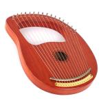 LIEKE Lyre Harp 16 Strings with Bag Tuning Wrench,Metal Strings,Mahogany Body and Copper Saddle,Professional Lyre Harp instrument Gift for Beginner Musician