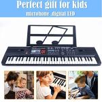 SEMART keyboard Piano Digital electric piano portable electronic music keyboard 61 key toy for kids beginner children toddler musical instruments w/microphone stand USB christmas Birthday gift