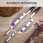 VixxNoxx Irish Tin Whistle in C Key with Music Book & Bag, 6-Hole Traditional Penny Whistle Flute for Adults & Beginners, Brass Wind Instrument for Celtic Folk Music (Sliver)