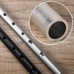 VixxNoxx Irish Tin Whistle in C Key with Music Book & Bag, 6-Hole Traditional Penny Whistle Flute for Adults & Beginners, Brass Wind Instrument for Celtic Folk Music (Sliver)