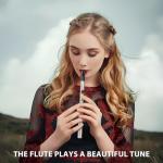 VixxNoxx Irish Tin Whistle in C Key with Music Book & Bag, 6-Hole Traditional Penny Whistle Flute for Adults & Beginners, Brass Wind Instrument for Celtic Folk Music (Sliver)