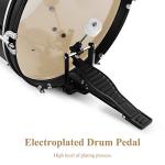 Drum Set Eastar 16 inch 5-Piece, Junior Drum Kit for Beginners Kids Teenagers with Adjustable Throne and Cymbal, Pedal & Drumsticks, Metallic Black (EDS-350MBK)