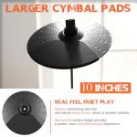 AKLOT Multi-Zone Electric Drum Set: 4 Dual-Trigger Quiet Mesh Drums, 360 Sounds, 10 User Kits, Cymbals with Choke, Electronic Drum Set with Throne, Headphones, Lesson Book for Beginner (B-CORE530Pro)