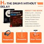 AKLOT Multi-Zone Electric Drum Set: 4 Dual-Trigger Quiet Mesh Drums, 360 Sounds, 10 User Kits, Cymbals with Choke, Electronic Drum Set with Throne, Headphones, Lesson Book for Beginner (B-CORE530Pro)