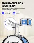 Kids Drum Sets-Donner 5-Piece for Beginners,14 inch Junior Drum Kit, with Adjustable Throne, Cymbal, Hi-Hat, Pedal & Drumstick, Present for Child-Blue
