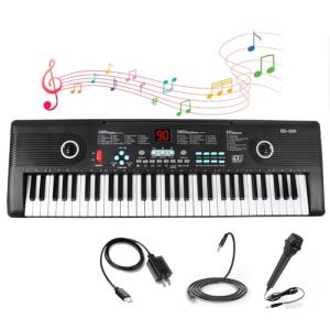61 keys keyboard piano, Electronic Digital Piano with Built-In Speaker Microphone, Portable Keyboard Gift Teaching for Beginners, electric piano for kids