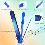 Auteey 8 Holes Soprano Recorder with Cleaning Rod and Bag, Professional German Style C Key Recorder for Kids Beginners Students(Blue)