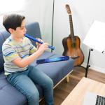 Auteey 8 Holes Soprano Recorder with Cleaning Rod and Bag, Professional German Style C Key Recorder for Kids Beginners Students(Blue)