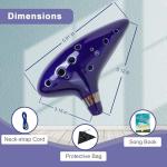 Zelda Ocarina 12 Holes Alto C Tone with Song Book (Songs From the Legend of Zelda) Ocarinas is a Great Christmas Gift for Festival Gift - Tiny Ocarina Instrument with Display Stand Protective Bag