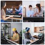 Digital Piano 88 Key Full Size Semi Weighted Electronic Keyboard Piano Set with Stand,Built-In Speakers,Electric Piano Keyboard with Sustain Pedal,Bluetooth,MIDI/USB/MP3 for Beginners Adults/81x
