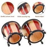 EastRock Bongo Drum 4” and 5” Bongos Drum Set for Adults Beginners Professionals Tunable Wood and Metal Drum Percussion Instruments with Tuning Wrench