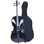 Vasitelan Full-Size Cello, Beginner Cello 4/4, Acoustic Cello Kit with Portable Bag, Bow, Bridge, Rosin, String Musical Instruments (Black)