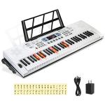 Hricane Keyboard Piano Lighted Keys for Beginner Adults Teens Kids, 61 Key Electronic Music Keyboard with Teaching Modes Powered by USB or Battery with LCD Display Microphone Headphone Jack