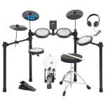 RVONE Electric Drum Set with Kick Hammer Pedal, Electronic Drum Kit for Kids Adult Beginner with 150 Sounds, 10" Cymbals, 4 Quiet Mesh Pads, all-in-one drum set with Throne, Headphones, Sticks