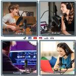 SKTEET Podcast Equipment Bundle, with BM800 Podcast Microphone and V8 Sound Card, Voice Changer - Audio Interface -Perfect for Recording, Singing, Streaming and Gaming (V8-Black)