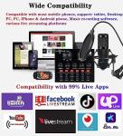 SKTEET Podcast Equipment Bundle, with BM800 Podcast Microphone and V8 Sound Card, Voice Changer - Audio Interface -Perfect for Recording, Singing, Streaming and Gaming (V8-Black)