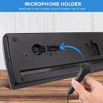 Electric Keyboard Piano 61 Keys - Portable Digital Musical Karaoke Piano Keyboard -10 Rhythms 16 Tones, Stereo Speakers, Rechargeable Battery - Wired Microphone - Beginners Kids Adult - Pyle PKBRD6112