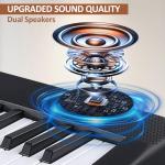 88 Key Piano Keyboard, Electric Digital Piano with Semi Weighted Keys, Keyboard Piano with Sustain Pedal, Power Supply, Stand, Carrying Case, Headphones, USB-MIDI Compatibility, for Beginner Adults