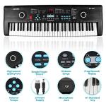 61 keys keyboard piano, Electronic Digital Piano with Built-In Speaker Microphone, Portable Keyboard Gift Teaching for Beginners, electric piano for kids