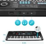 61 keys keyboard piano, Electronic Digital Piano with Built-In Speaker Microphone, Portable Keyboard Gift Teaching for Beginners, electric piano for kids