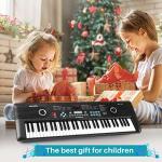 61 keys keyboard piano, Electronic Digital Piano with Built-In Speaker Microphone, Portable Keyboard Gift Teaching for Beginners, electric piano for kids