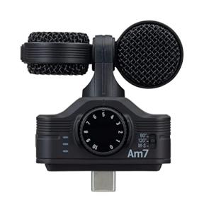 Zoom Am7 USB-C Stereo Microphone for Music, Video & Interview on Android with Mid-Side Stereo & Rotatable Capsule for Camera Alignment
