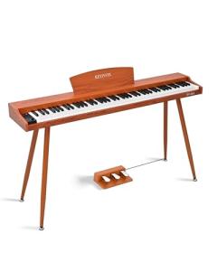 KEYIVOX SP88G Digital Piano Keyboard with Stand & Triple Pedal, 88 key Semi Weighted Electric Piano for Beginners and Adults, 800 Tones, 600 Rhythms, 80 Demo Songs with Headphones, USB-MIDI