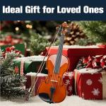 Mendini by Cecilio 14 Inch Solid Wood Viola Set for Beginners - Hand Carved Acoustic Viola Kit with Hard Case, Bow, Rosin, Bridge and Extra Strings