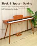 KEYIVOX SP88G Digital Piano Keyboard with Stand & Triple Pedal, 88 key Semi Weighted Electric Piano for Beginners and Adults, 800 Tones, 600 Rhythms, 80 Demo Songs with Headphones, USB-MIDI