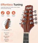 OLXIYOC Mandolin Musical Instrument A Style, Acoustic Mandolin Instrument Kit Italian 8 String for Professional Beginners Adults Teens Youth Kids, Sunburst, Glossy