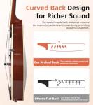 OLXIYOC Mandolin Musical Instrument A Style, Acoustic Mandolin Instrument Kit Italian 8 String for Professional Beginners Adults Teens Youth Kids, Sunburst, Glossy