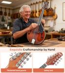 OLXIYOC Mandolin Musical Instrument A Style, Acoustic Mandolin Instrument Kit Italian 8 String for Professional Beginners Adults Teens Youth Kids, Sunburst, Glossy