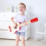 Hape Kid's Flame First Musical Guitar| 26 Inch Musical Instrument with Vibrant Sound and Tunable Nylon Strings, Red