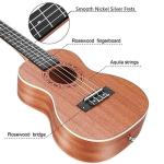 Ranch Left handed Concert Ukulele 23 inch Professional Wooden ukelele Instrument with Padded Ukele Gig Bag