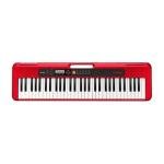 Casio Casiotone CT-S200RD – 61-Key Portable Keyboard for Beginners | 400 Tones, 77 Rhythms, LCD Display, Dance Music Mode, USB-MIDI, Stereo Speakers | Includes Power Supply & Music Rest | Red