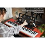 Casio Casiotone CT-S200RD – 61-Key Portable Keyboard for Beginners | 400 Tones, 77 Rhythms, LCD Display, Dance Music Mode, USB-MIDI, Stereo Speakers | Includes Power Supply & Music Rest | Red