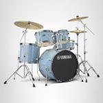 Yamaha Rydeen 5-Piece Drum Set With 20" Bass Drum, Floor Tom, 2 Toms With Ball Clamp And Wood Snare Drum, Gloss Pale Blue