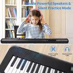 88 Key Piano Keyboard, Semi Weighted Electronic Digital Piano with Music Stand, Power Supply, Sustain Pedal, Bluetooth, Stand, MIDI, for Beginner Professional at Home, Stage