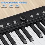88 Key Piano Keyboard, Semi Weighted Electronic Digital Piano with Music Stand, Power Supply, Sustain Pedal, Bluetooth, Stand, MIDI, for Beginner Professional at Home, Stage