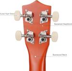 Trendy Soprano Saint Patrick's Day Ukulele for Beginners 21 Inch Hawaiian Wood Ukuleles for Adult Student Starter Four Strings Guitar (Orange)