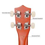 Trendy Soprano Saint Patrick's Day Ukulele for Beginners 21 Inch Hawaiian Wood Ukuleles for Adult Student Starter Four Strings Guitar (Orange)