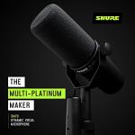 Shure SM7B Dynamic Studio Microphone - XLR Mic for Podcasting, Streaming, Vocal Recording & Broadcasting, Wide Frequency Range, Smooth Warm Audio, Detachable Windscreen, Black
