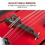 Ktaxon A-Style Mandolin Instrument Kit, 8 Strings Acoustic Mahogany Wood Mandolins Musical, Thickened Gig Bag, Shoulder Strap, Picks for Beginners (Red Sunburst)