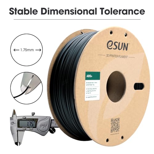 eSUN ABS+ 1.75mm 3D Printer Filament, 1kg Black