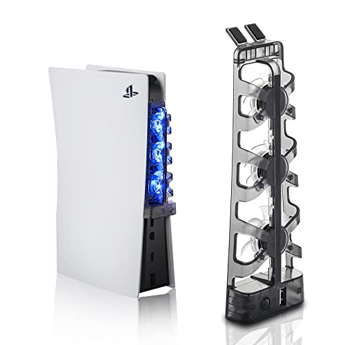 PS5 Cooler Fan with LED Light and USB Port